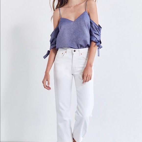 NWT Silence + Noise Chambray Urban Outfitters SZ L - Picture 4 of 6